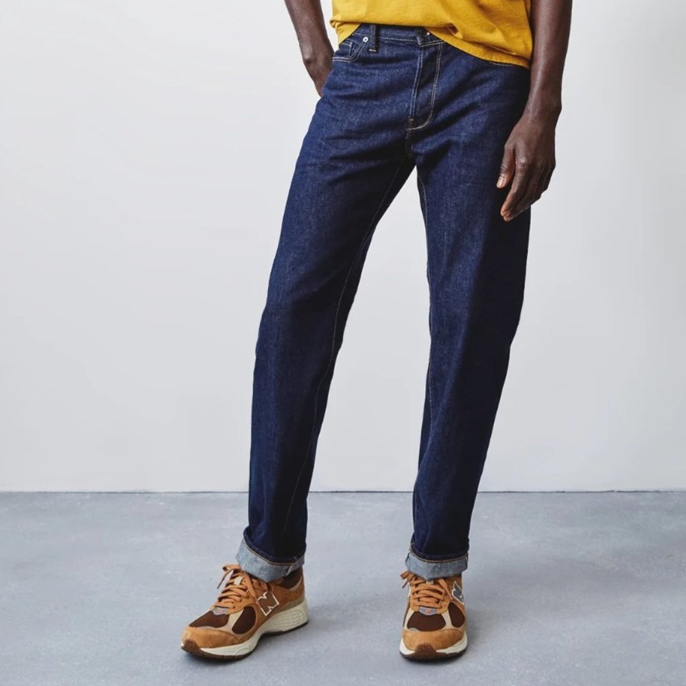 Todd Snyder Dark Blue Slim Straight Jeans